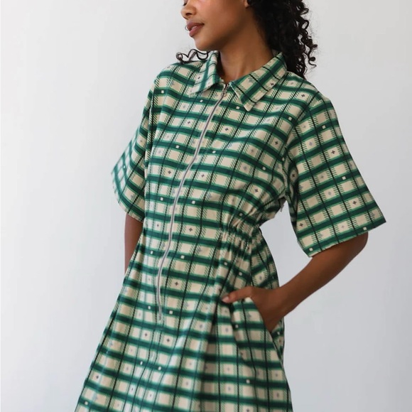 Noble Utility Dress in Plaid — size S - Picture 3 of 10